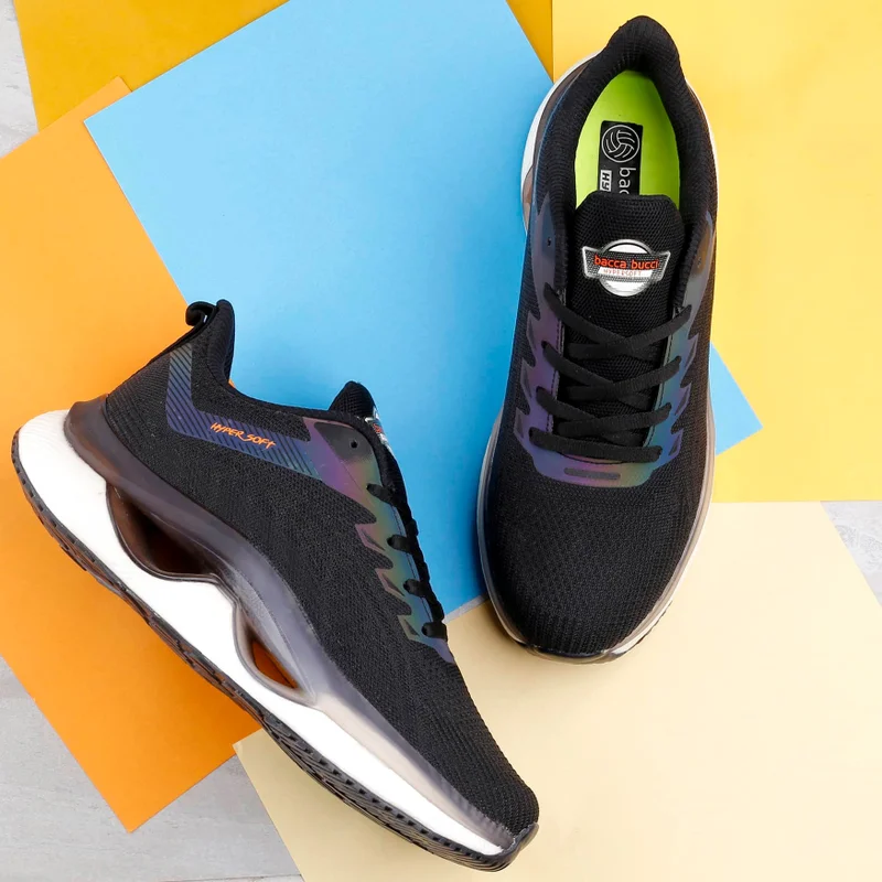 Bacca Bucci Black Hypersoft Series Running Shoes for Men | Best Price UAE